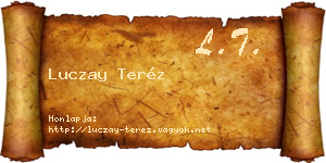 Luczay Teréz névjegykártya