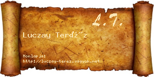 Luczay Teréz névjegykártya